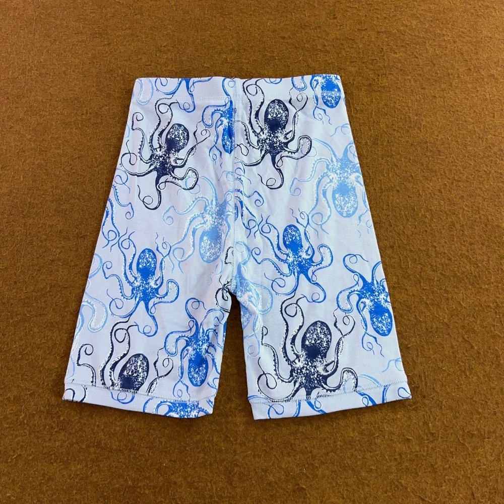 Gap Kids Unisex 14 Blue Octopus Print Cotton Sleep Pajama Shorts NWT